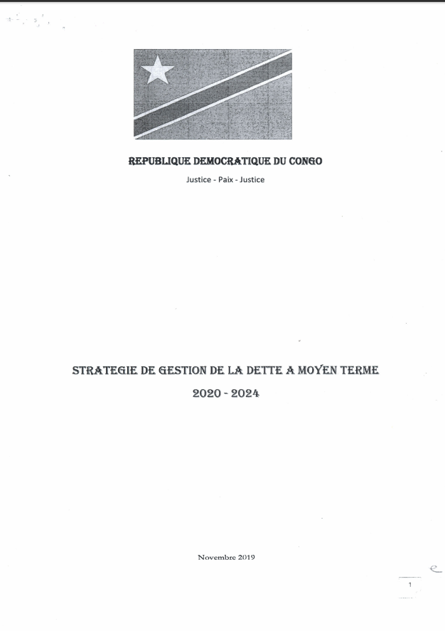 STRATÉGIE DE GESTION DE LA DETTE A MOYEN TERME 2020-2024