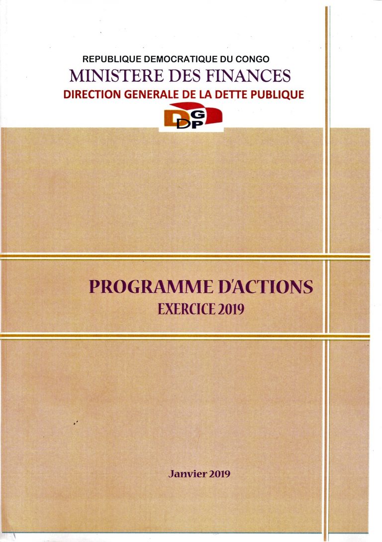 Programme d’actions 2019